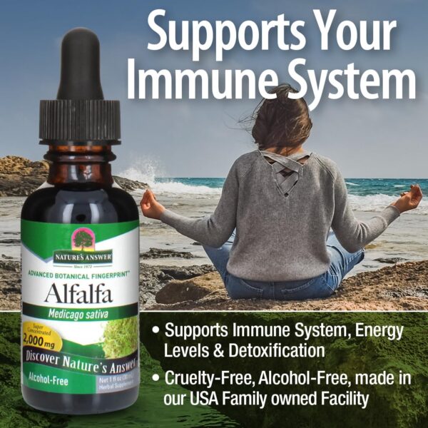 Envase frontal extracto alfalfa Nature's Answer 1 oz