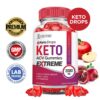 Envase frontal Keto Drops ACV Gummies 60 unidades por paquete