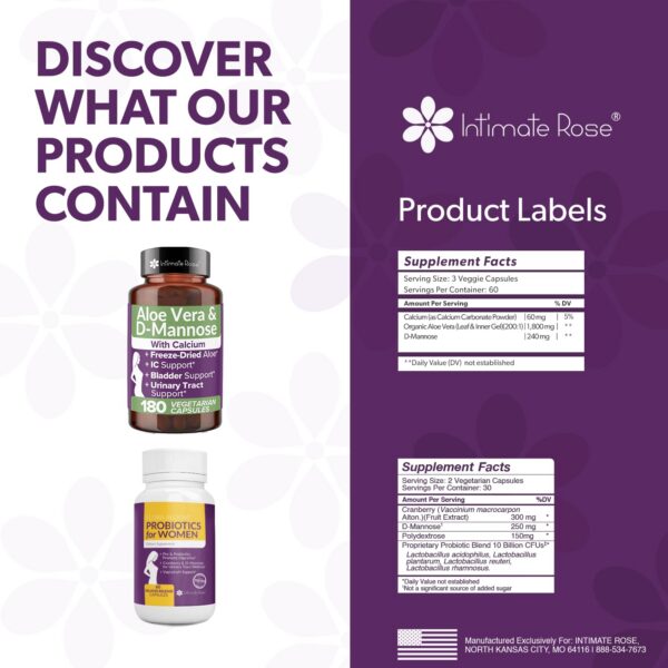 Envase frontal probióticos Intimate Rose salud vaginal bienestar