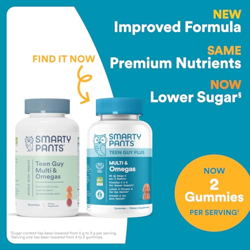 Version 1.0.0 Envase frontal SmartyPants Teen Guy gominolas para adolescentes hombres