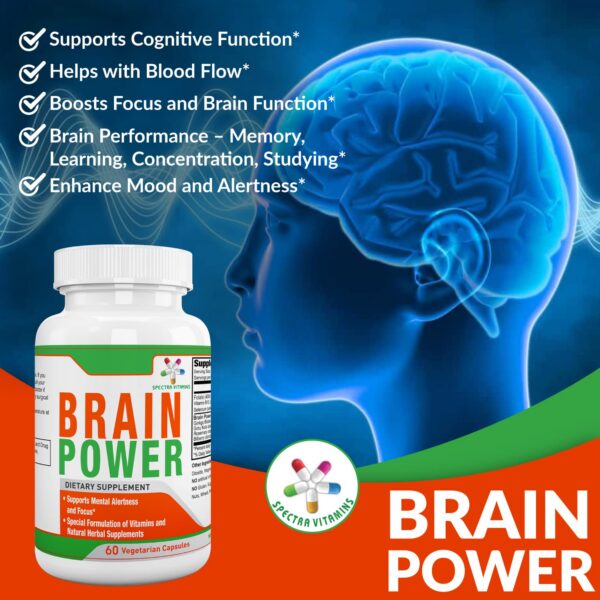 Envase frontal Spectra Vitamins Brain Power 60 cápsulas