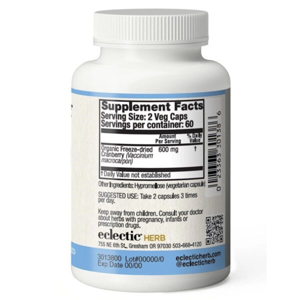 Envase frontal suplemento arándano Eclectic Institute