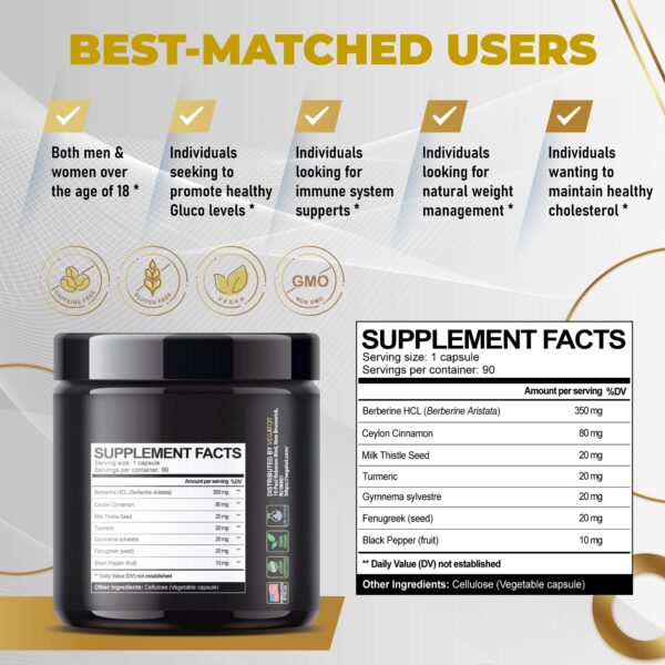 Envase frontal suplemento Berberina Vegatot para salud cardiovascular