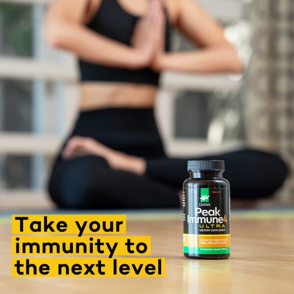 Envase frontal del suplemento natural PeakImmune4 Daiwa
