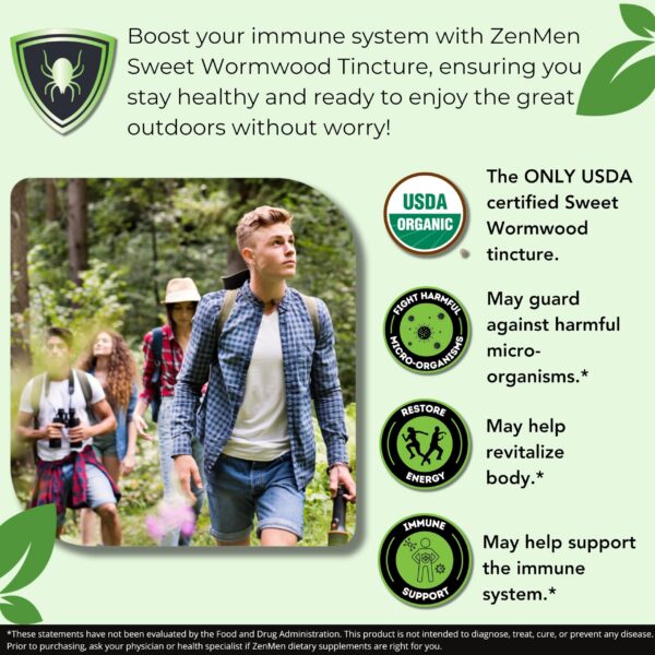 Envase frontal tintura orgánica Zenmen Artemisia Annua