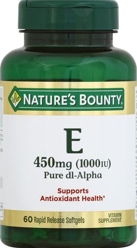 Envase frontal Vitamin E 1000 IU Nature's Bounty