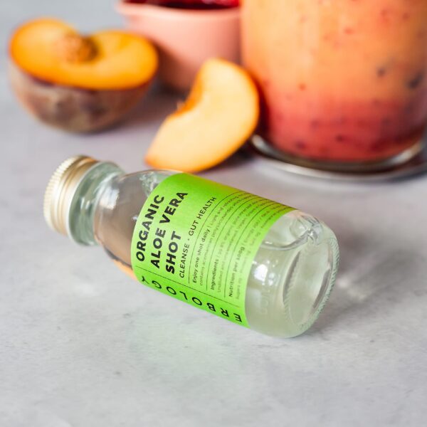 Envase frontal Zumo Aloe Vera Erbology shots detox y apoyo inmunológico