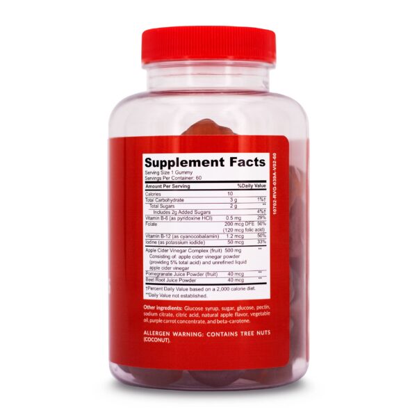 Version 1.0.0 Envase FuelSelf con 60 gomitas veganas para metabolismo e inmunidad