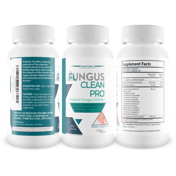 Version 1.0.0 Envase Fungus Clean Pro probiótico antifúngico para hongos en pies