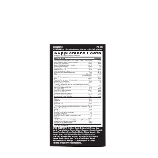 Envase GNC Mega Men Sport 90 tabletas multivitamínico