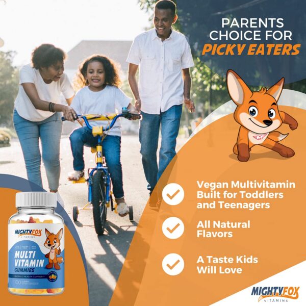 Version 1.0.0 Envase Mighty Fox vitaminas multivitamínicas para niños