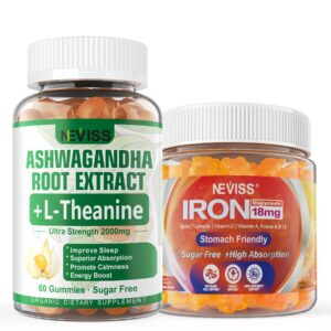Envase gomitas NEVISS Ashwagandha 2000mg suplemento vegano