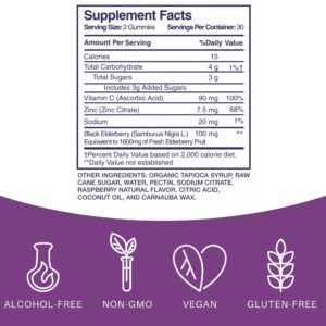 Envase gomitas de saúco Elderlane 60 unidades suplemento