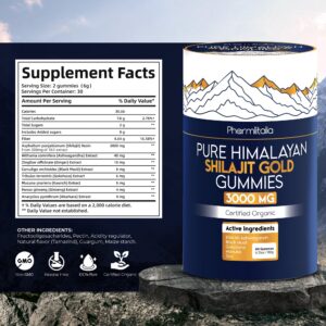 Version 1.0.0 Envase gomitas Shilajit puro Himalaya Pharmlitalia 60 unidades
