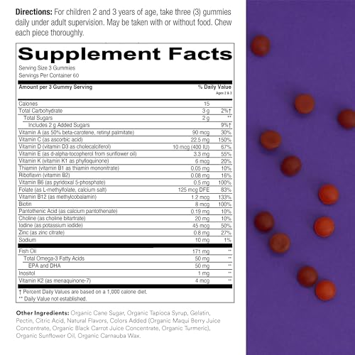 Envase gomitas SmartyPants para niños con 19 nutrientes multivitamínicas