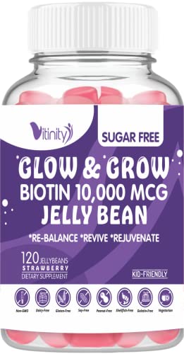 Envase de gomitas VITINITY Biotina 10000 mcg sin azúcar