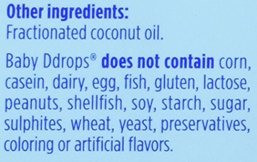 Envase y gotas Ddrops vitamina D3 para bebés 400 UI
