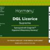 Envase Harmony Nutraceuticals Regaliz DGL 120 cápsulas veganas