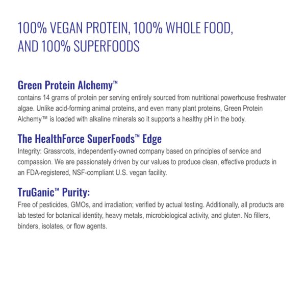 Envase Healthforce Green Protein Alchemy polvo proteico vegano