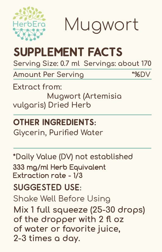 Envase HerbEra tintura herbal de Artemisia vulgaris