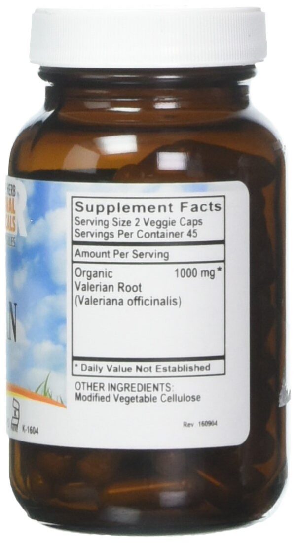 Envase hierba valeriana natural L A Naturals 90 cápsulas