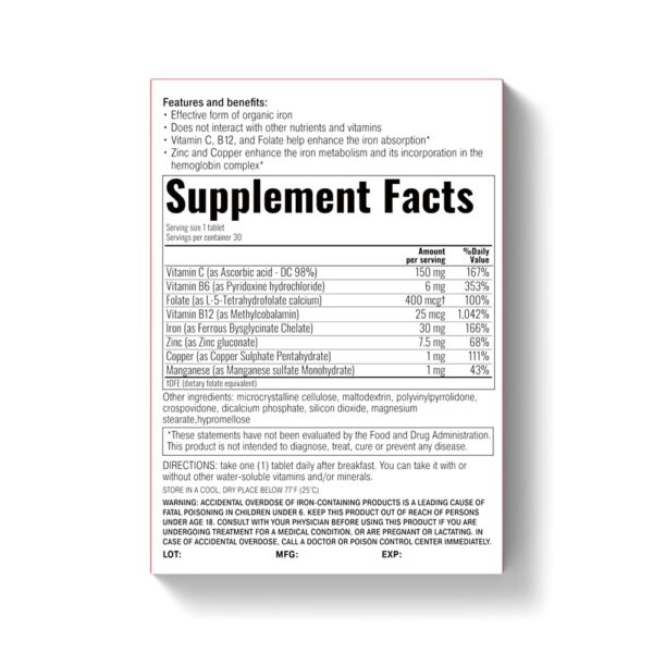 Version 1.0.0 Vista lateral del envase de hierro