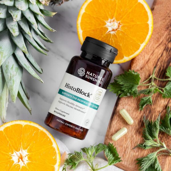 Envase de HistaBlock Nature's Sunshine apoyo respiratorio