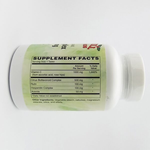 Envase Holly Hill vitamina C 100 tabletas