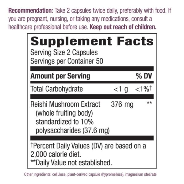 Version 1.0.0 Envase de hongo Reishi Nature’s Way 100 cápsulas