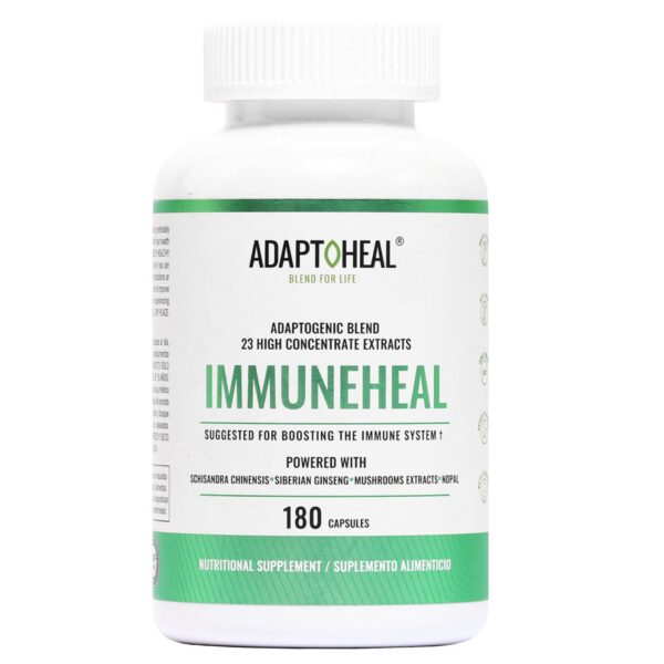 Version 1.0.0 Envase de Immuneheal ADAPTOHEAL con 180 cápsulas