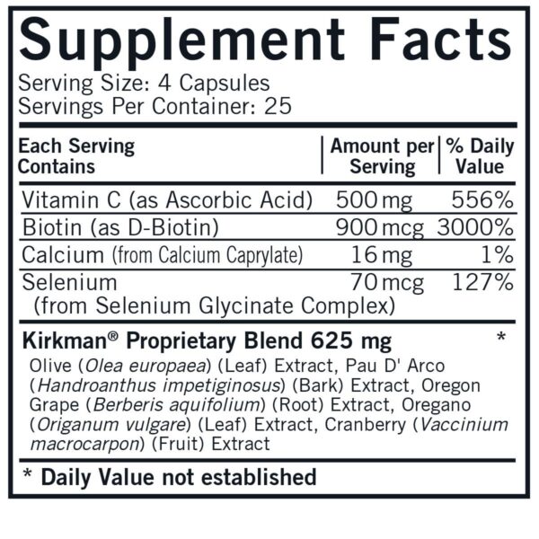 Envase Kirkman suplemento para control de levadura