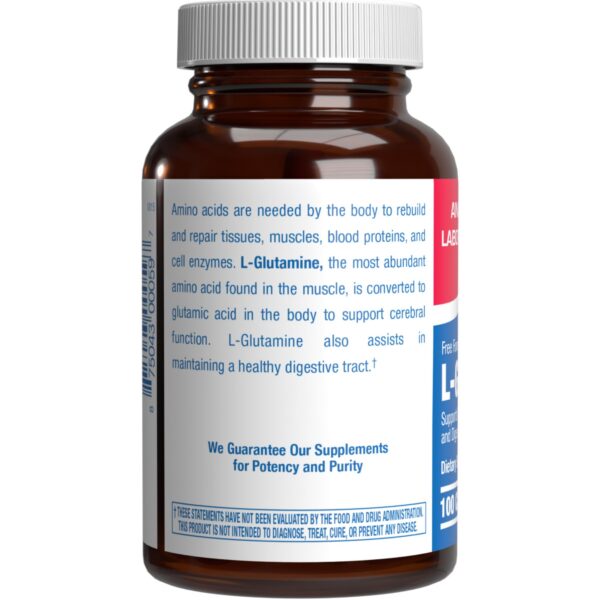 Frente del envase L-glutamina 500 mg