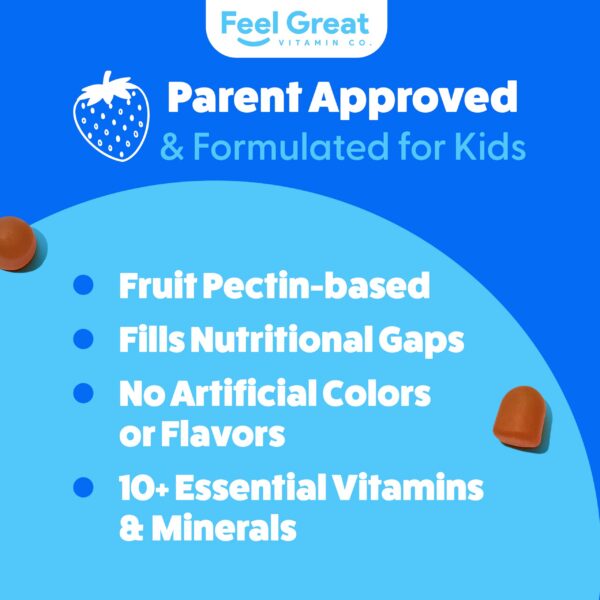 Version 1.0.0 Envase lateral gomitas Feel Great para niños