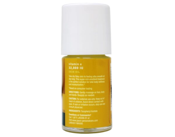 Envase lateral vitamina E Jason Natural Products 1.1 oz