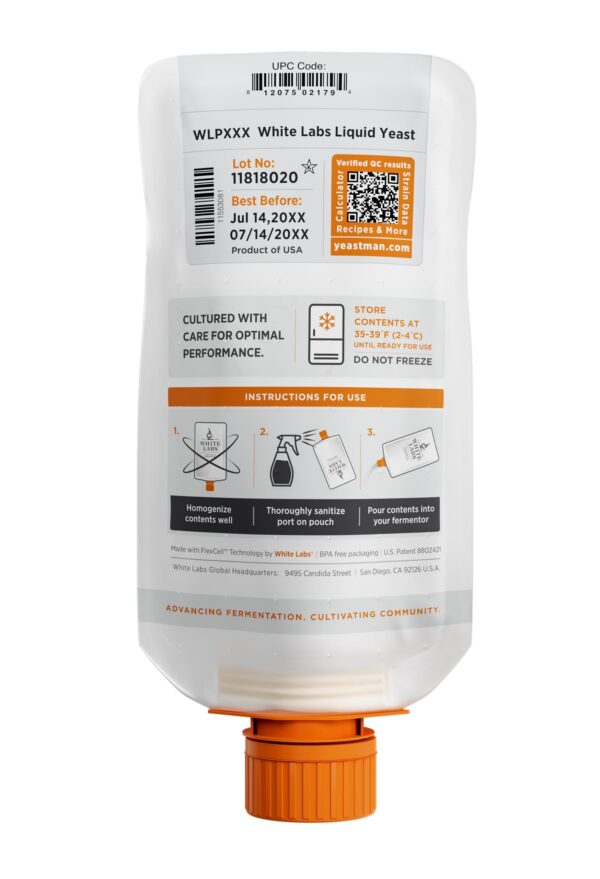 Envase de Levadura White Labs WLP090 para cerveza