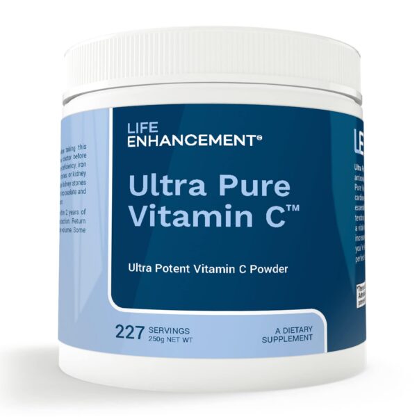 Envase Life Enhancement polvo ultra puro de vitamina C 1100 mg