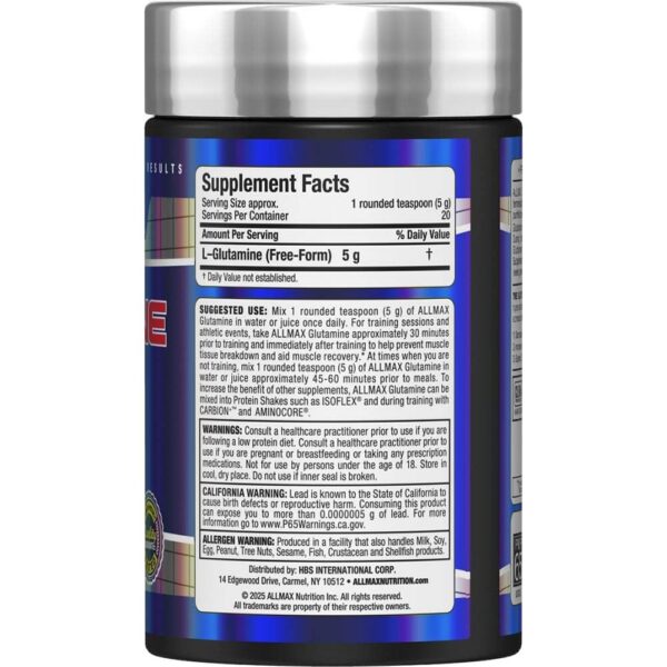 Envase con logo de ALLMAX