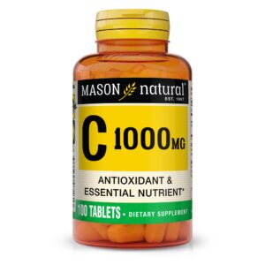Envase Mason Natural vitamina C 1000 mg 100 tabletas