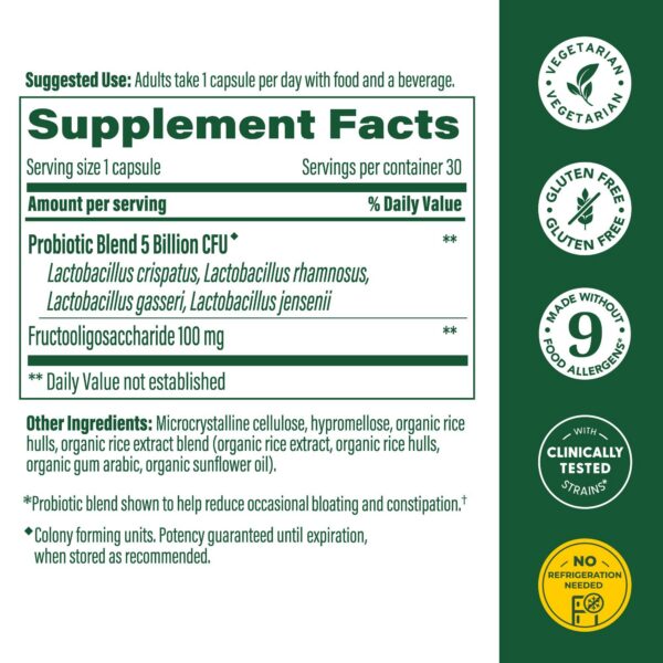 Envase MegaFood probiótico-prebiótico femenino sin gluten