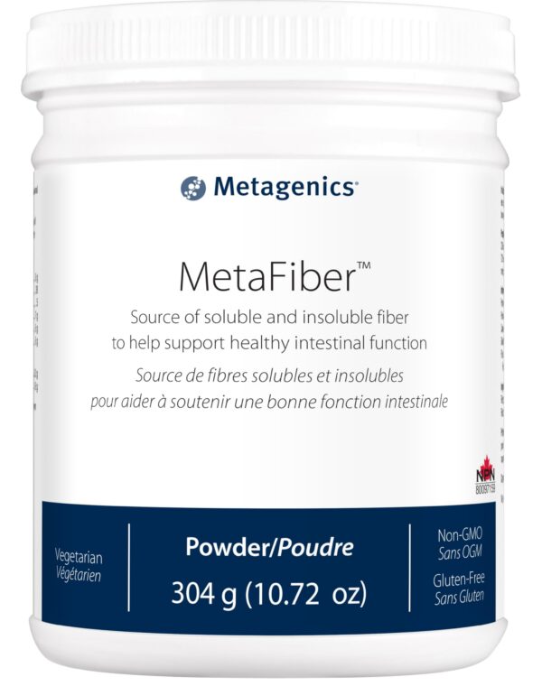 Envase MetaFiber Metagenics polvo fibra dietética 6 g