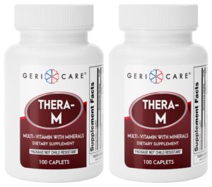 Envase multivitamínico GeriCare Thera alta potencia 100 tabletas
