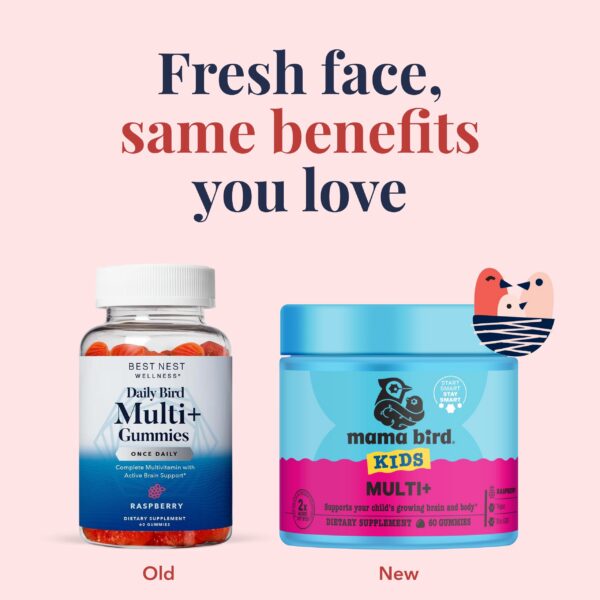 Version 1.0.0 Envase multivitamínico gomitas Best Nest para apoyo inmunológico infantil