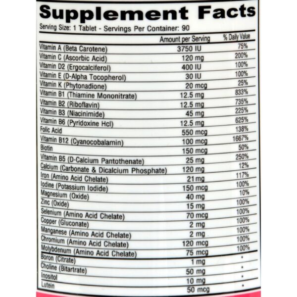 Envase multivitamínico prenatal DEVA vegano 90 tabletas