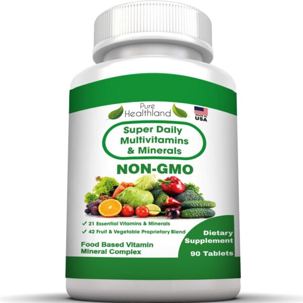 Envase multivitamínico Pure Healthland 90 tabletas
