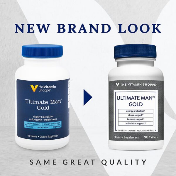 Envase multivitamínico Ultimate Man The Vitamin Shoppe para hombres