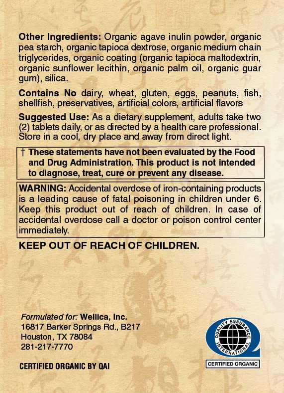 Etiqueta del producto Zen Supplements multivitamínico mujeres orgánico