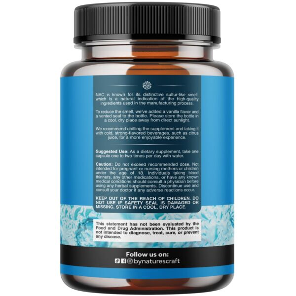 Envase de NAC N-acetil cisteína 600mg 180 cápsulas veganas