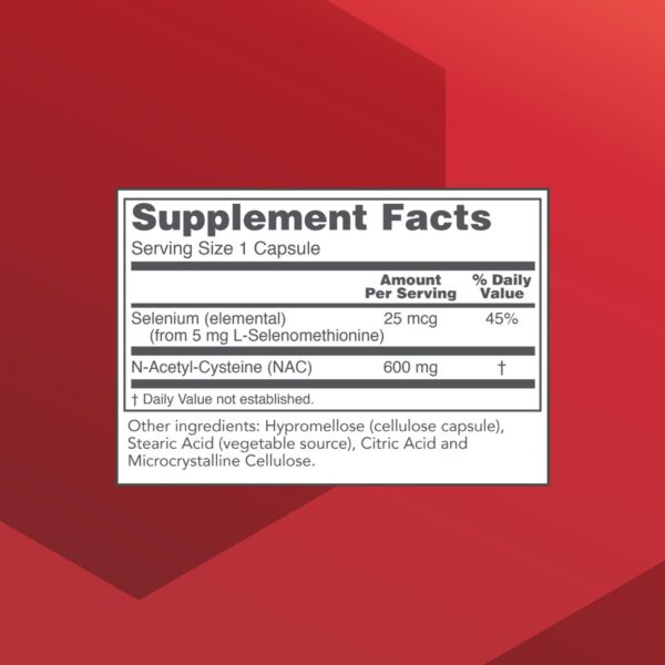 Version 1.0.0 Envase NAC selenio molibdeno y etiqueta