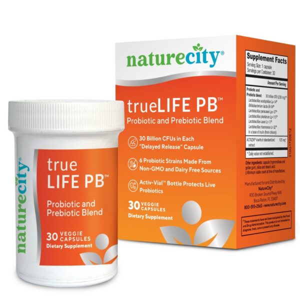 Envase NatureCity True-Life-PB con 30 cápsulas vegetales