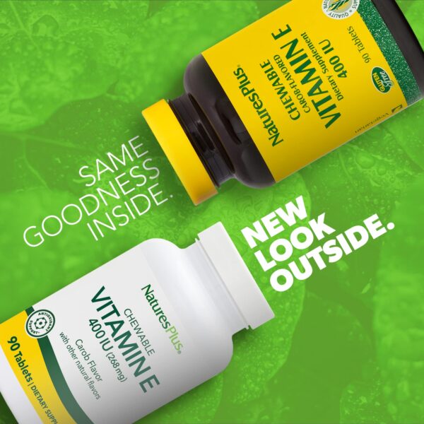 Envase NaturesPlus vitamina e masticable 400 ui 90 tabletas